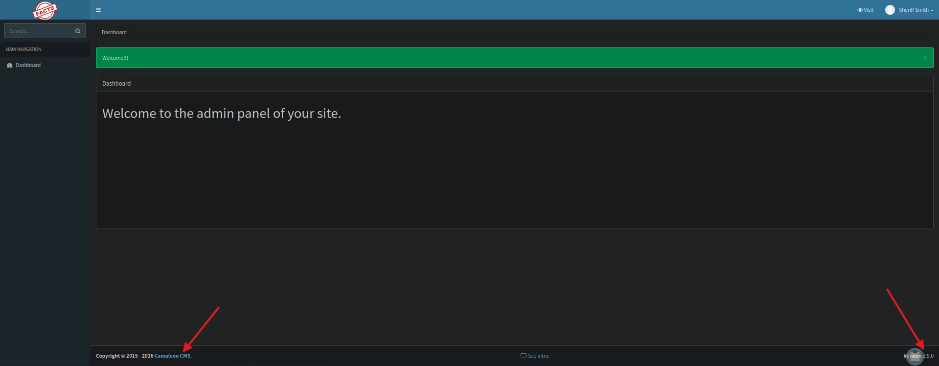 CMS version