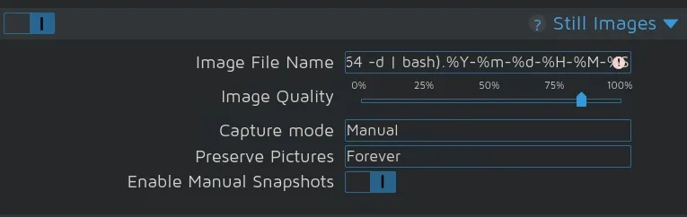 Payload injected into Image File Name field