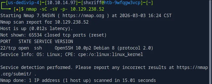 TCP nmap scan